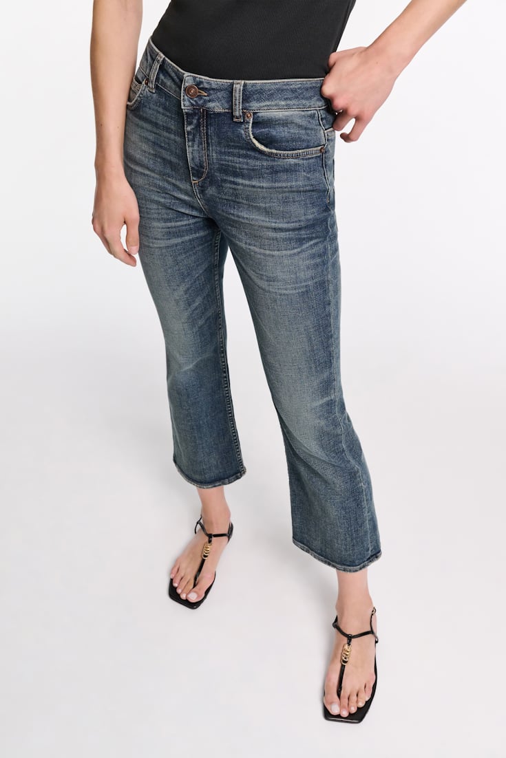 Dorothee Schumacher Cropped flared jeans vintage blue