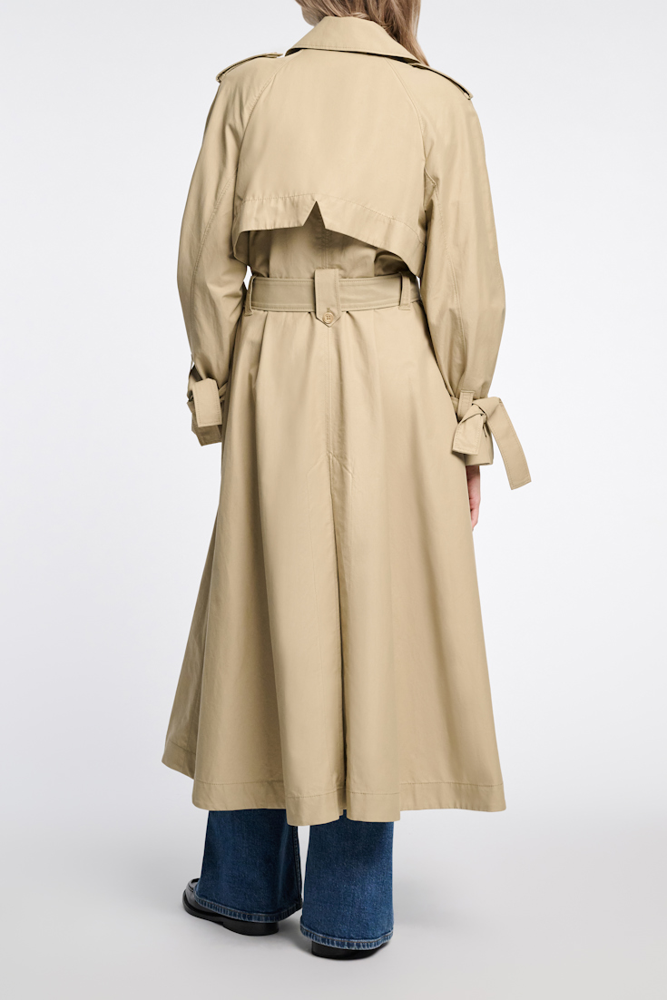 Dorothee Schumacher Trench coat in techno fabric khaki beige