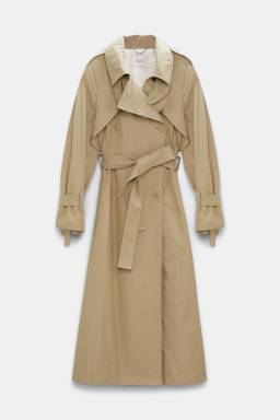Dorothee Schumacher Trench coat in techno fabric khaki beige