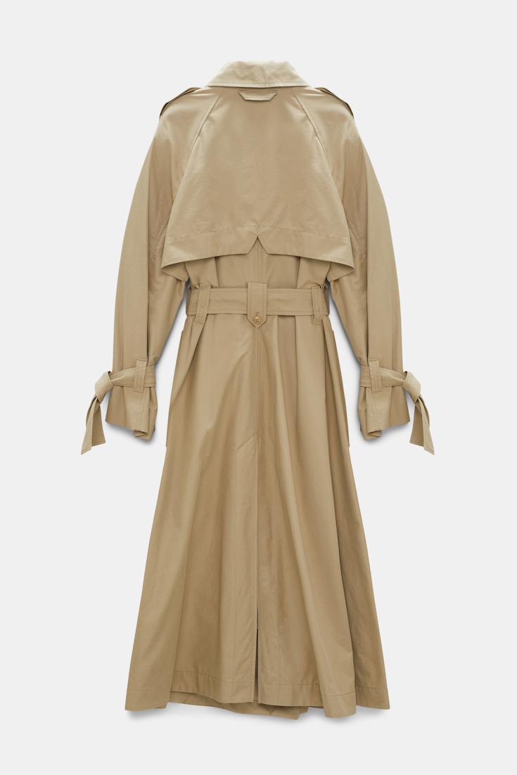 Dorothee Schumacher Trench coat in techno fabric khaki beige