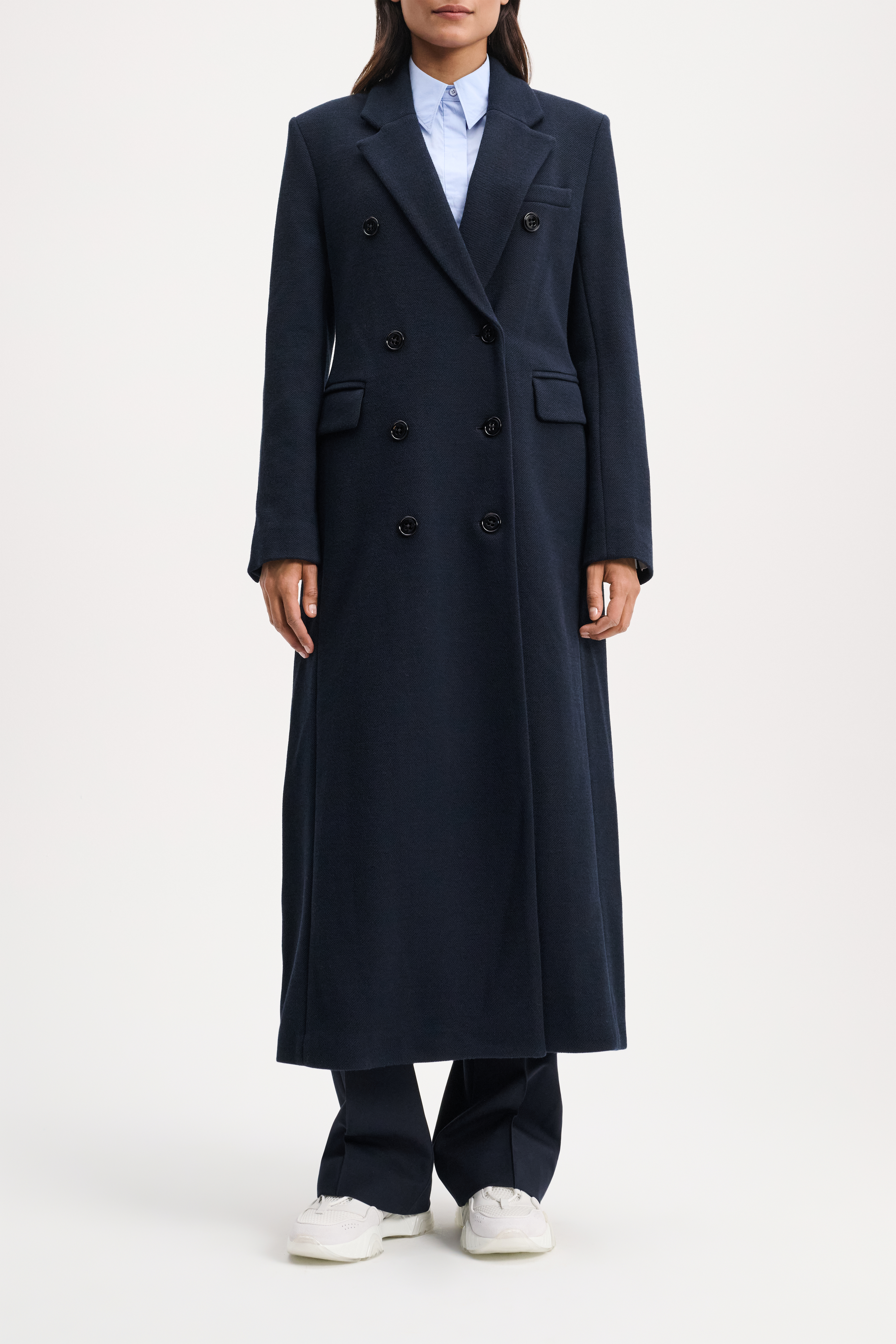 Dorothee Schumacher DOUBLE-BREASTED COAT IN STRETCH