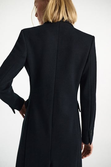 Dorothee Schumacher LANGER MANTEL AUS WOLL-STRETCH MIX dark navy