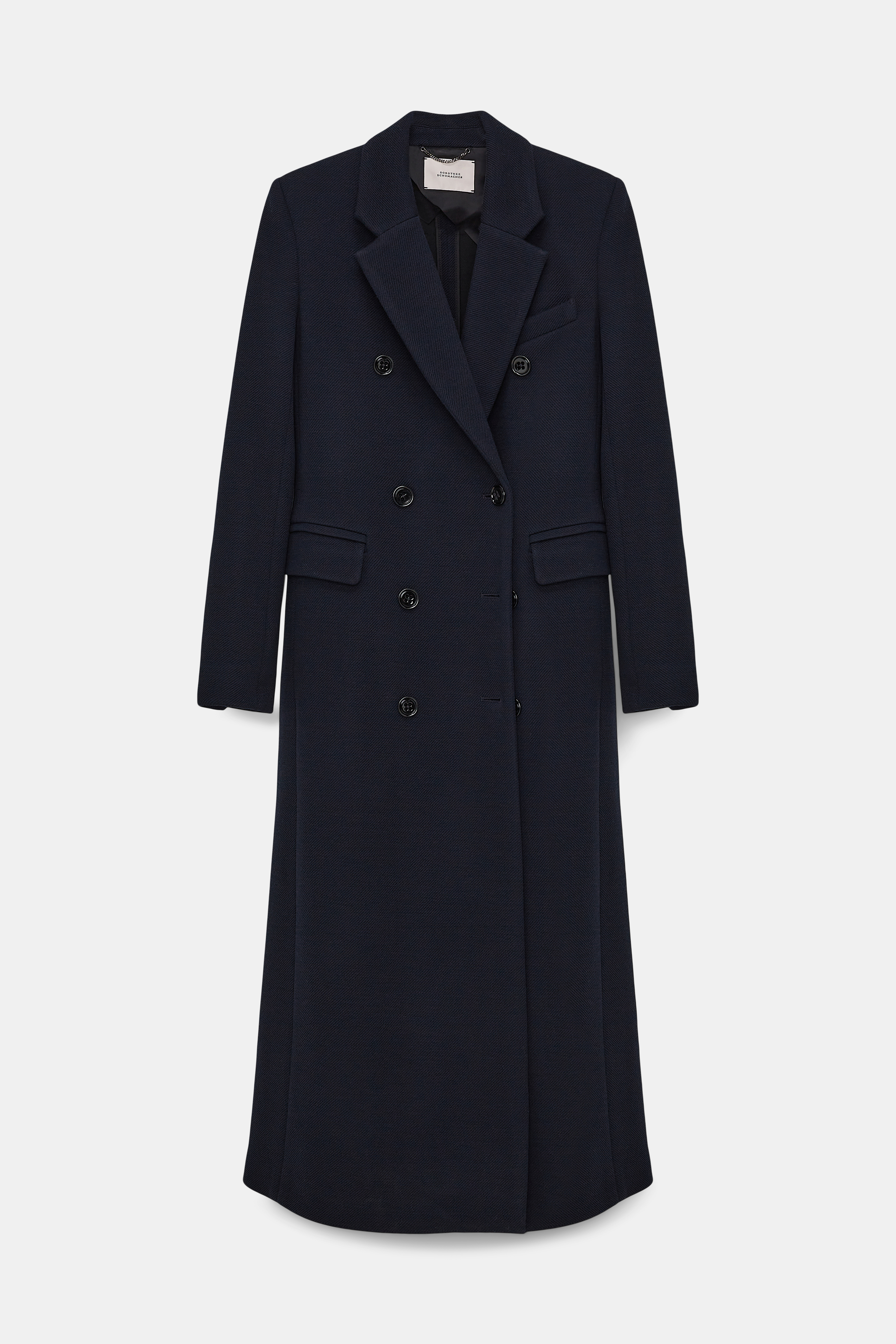 Dorothee Schumacher Double-breasted Coat In Blue