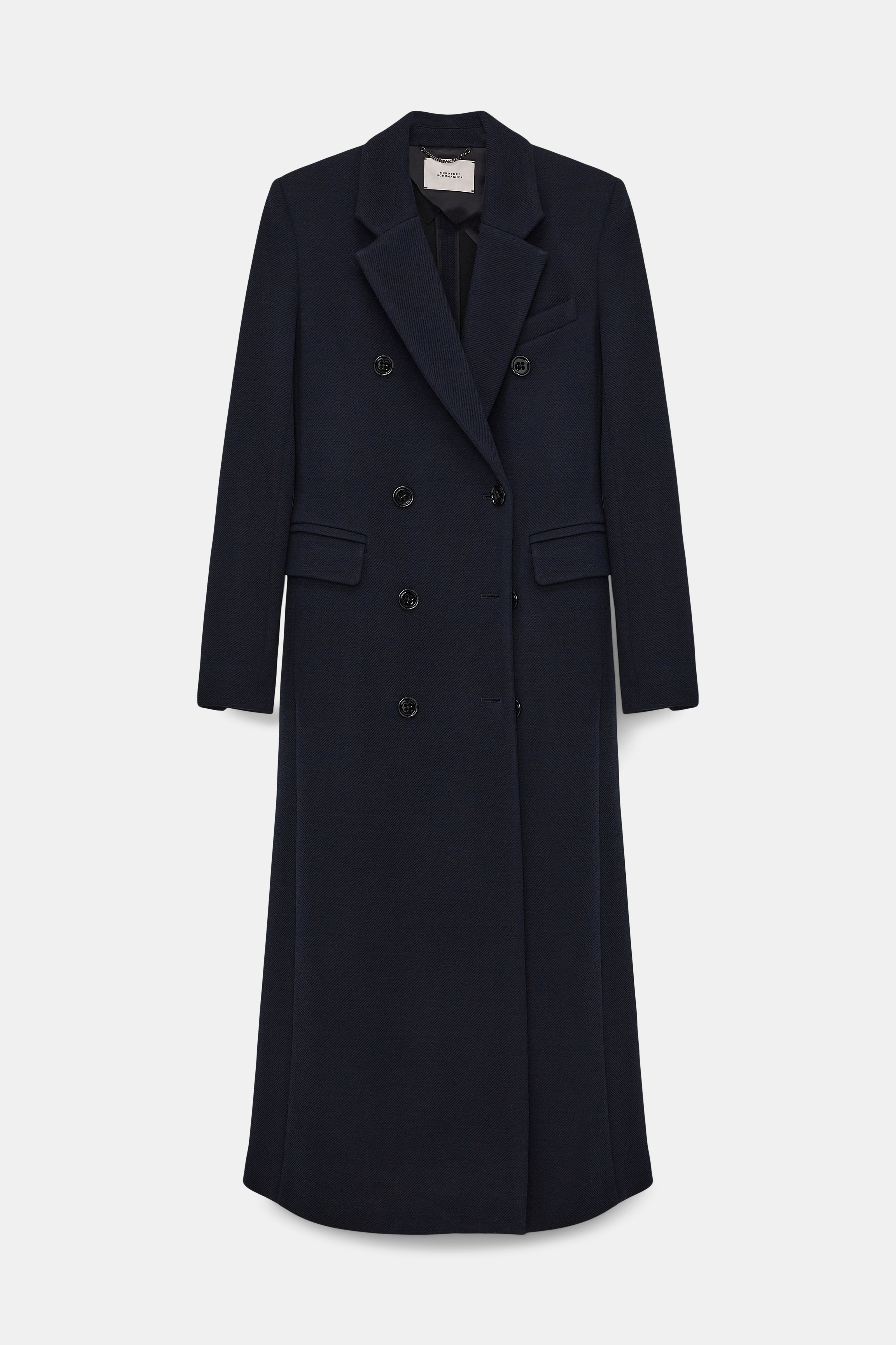 Dorothee Schumacher Double-breasted Coat In Blue