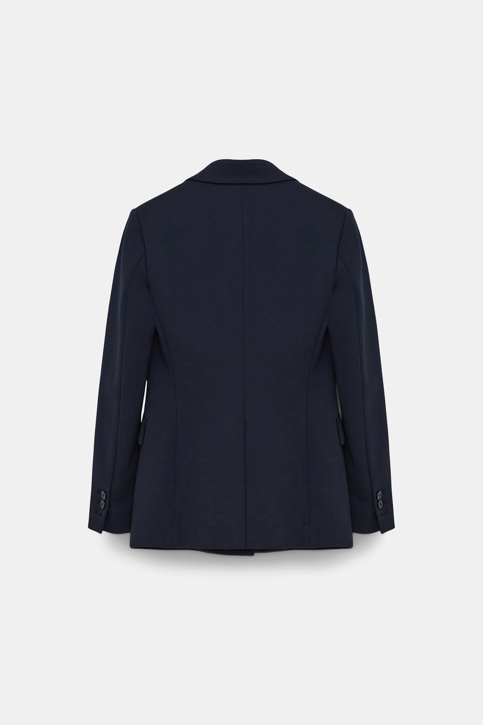 Dorothee Schumacher DOUBLE-BREASTED BLAZER IN PUNTO MILANO dark navy