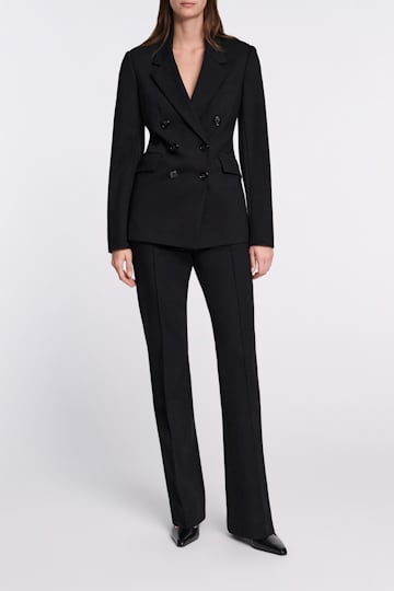Dorothee Schumacher Double-breasted blazer in Punto Milano pure black