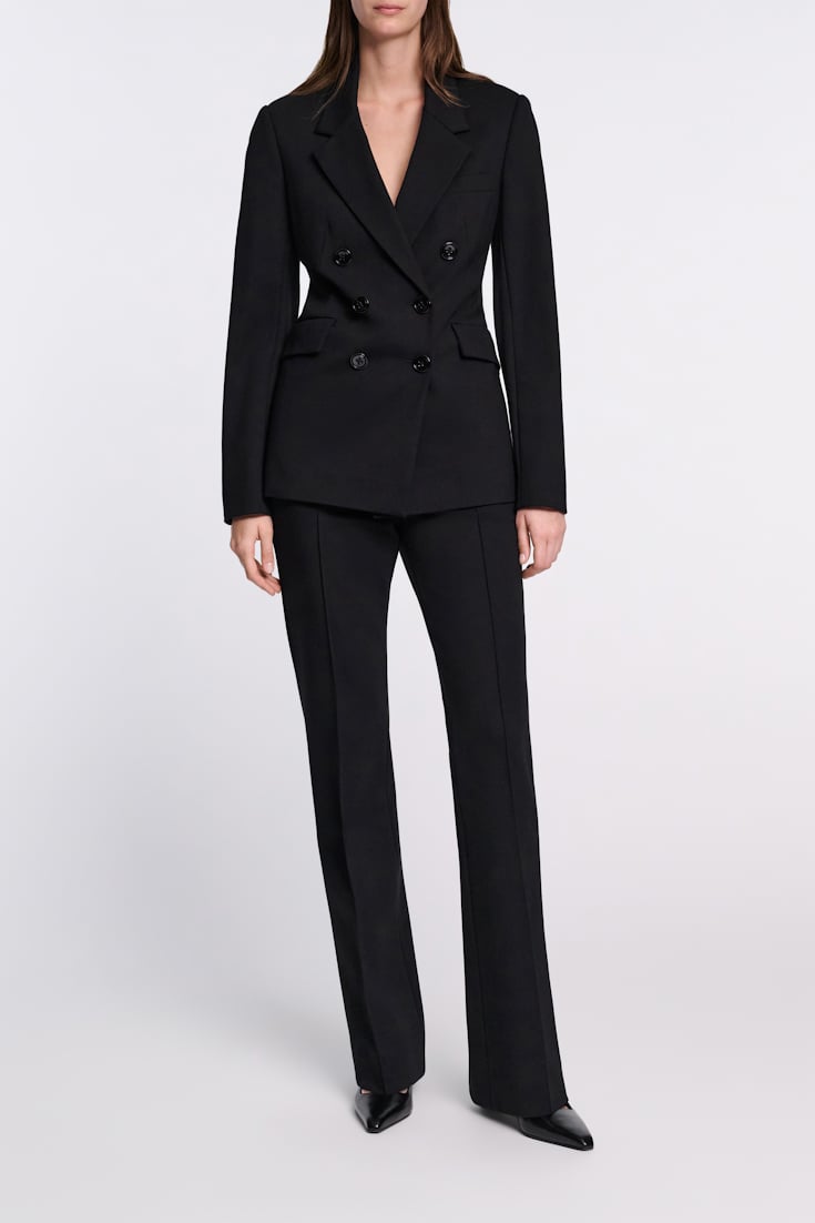 Dorothee Schumacher Double-breasted blazer in Punto Milano pure black