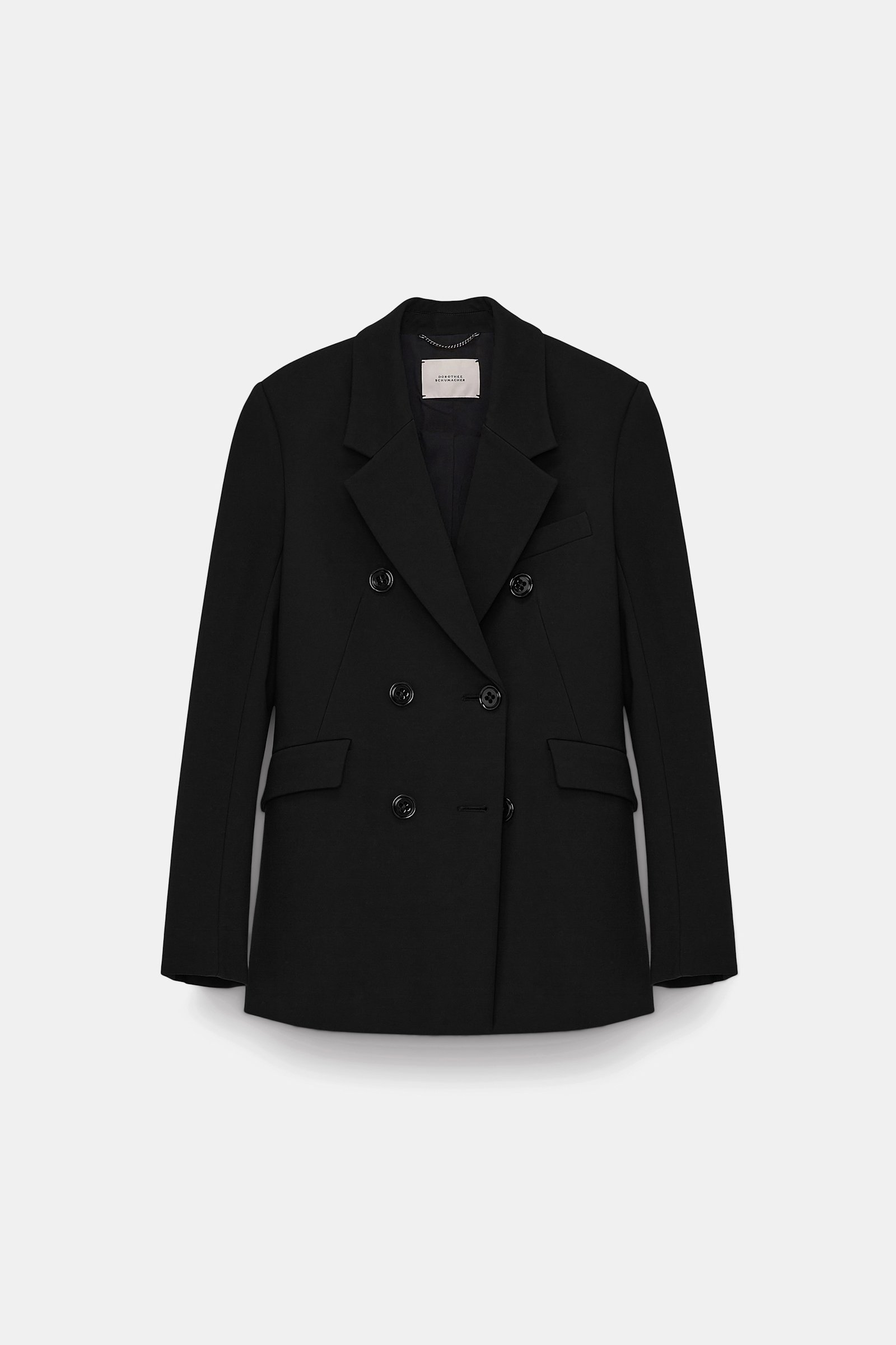 Dorothee Schumacher Double-breasted blazer in Punto Milano pure black