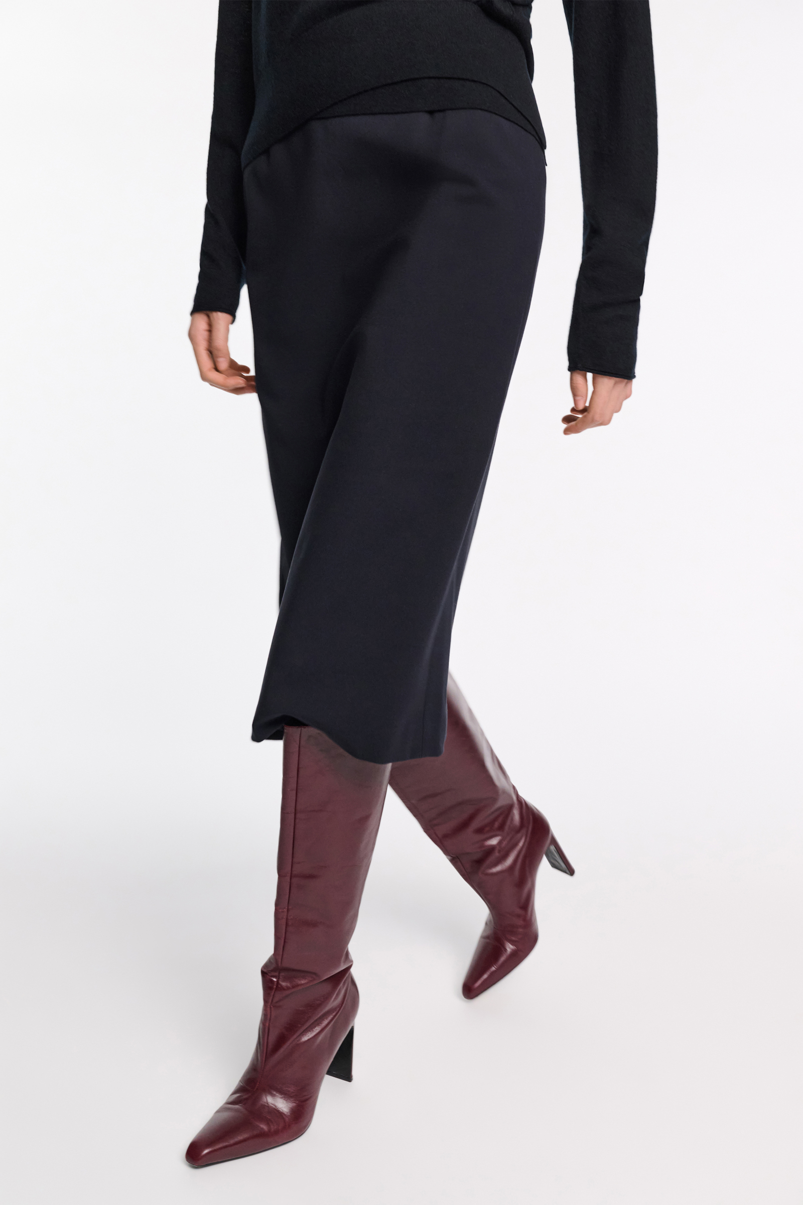 Dorothee Schumacher Pencil skirt in Punto Milano dark navy