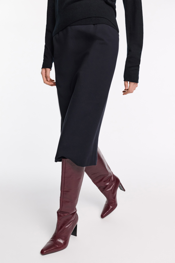 Dorothee Schumacher Pencil skirt in Punto Milano dark navy
