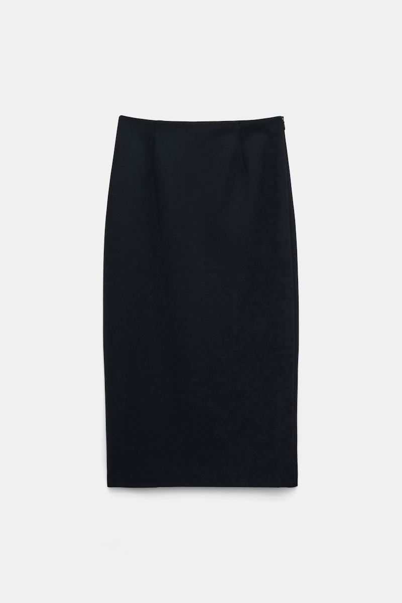 Dorothee Schumacher Pencil Skirt In Punto Milano In Blue