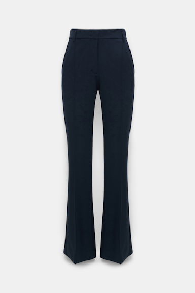 Dorothee Schumacher FLARED PANTS IN PUNTO MILANO dark navy