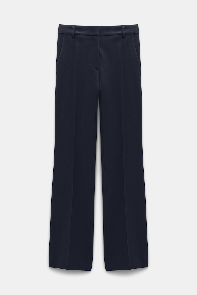 Dorothee Schumacher Flared Pants In Punto Milano In Blue