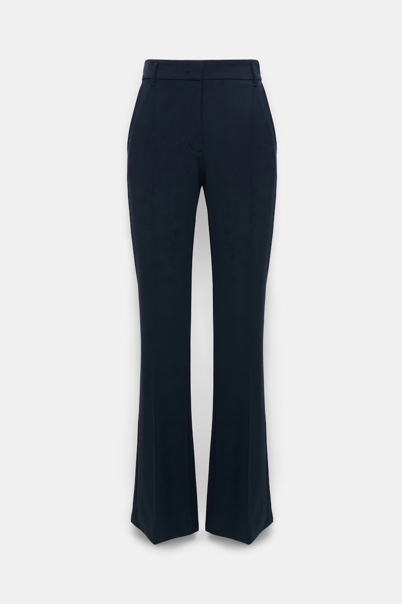 Dorothee Schumacher Flared Pants In Punto Milano In Blue