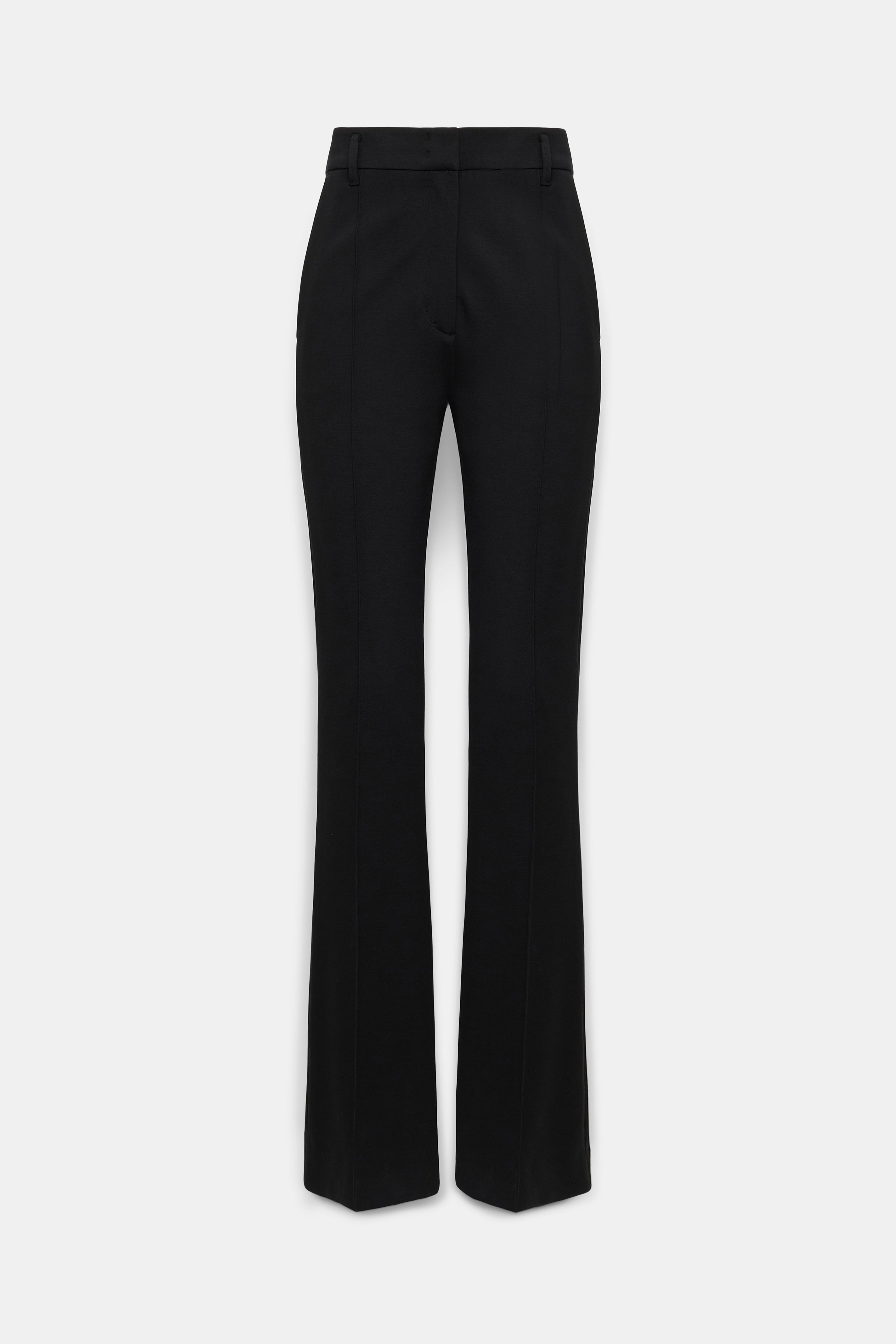 Shop Dorothee Schumacher Flared Pants In Punto Milano In Black