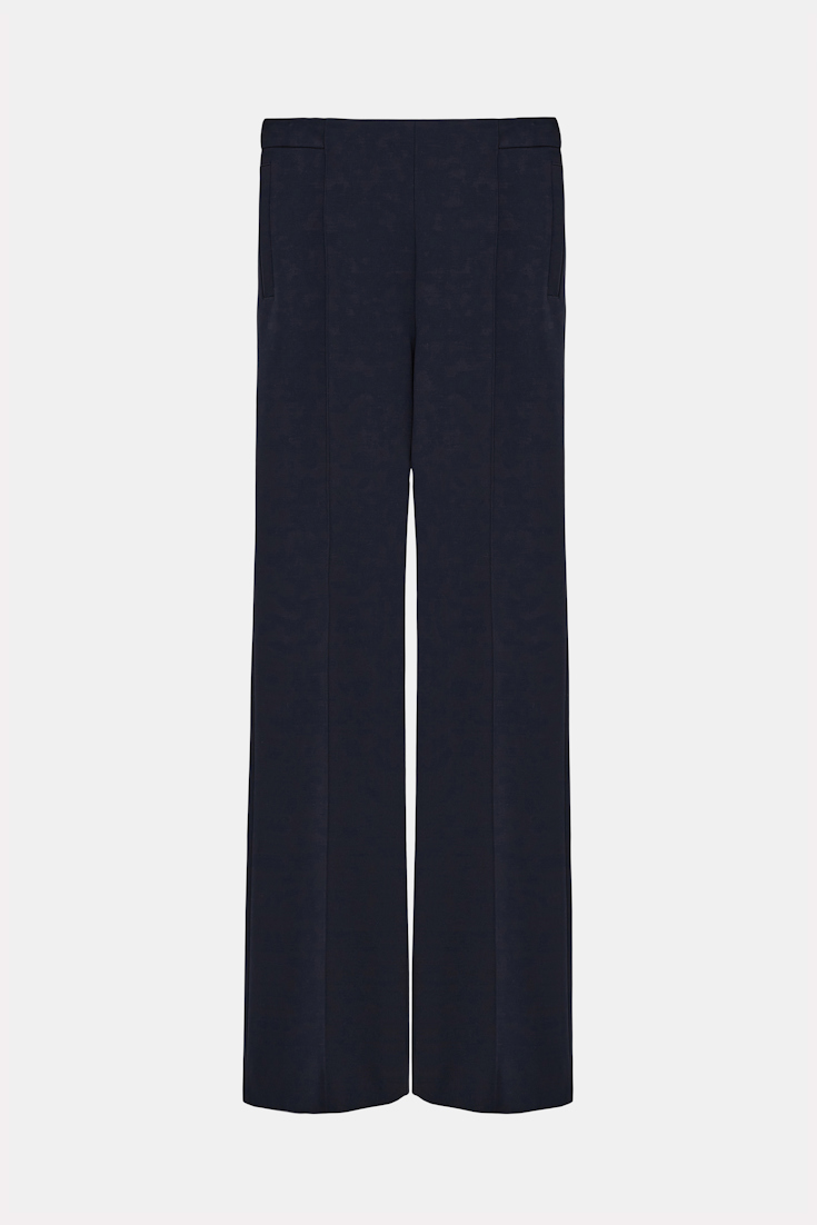 Dorothee Schumacher Flared pants in Punto Milano dark navy