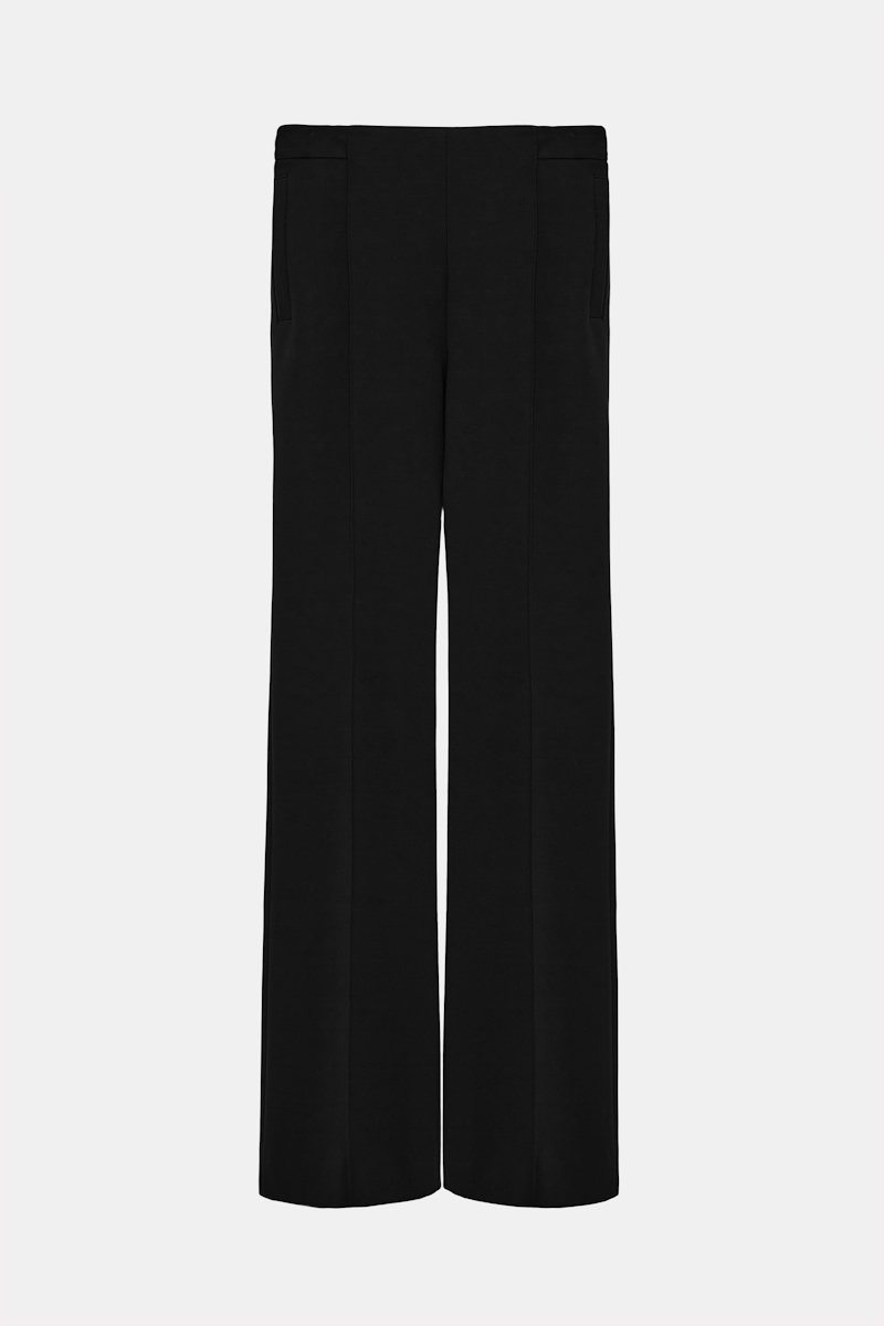 Dorothee Schumacher Flared Pants In Punto Milano In Black