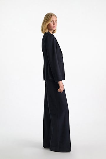 Dorothee Schumacher Hose mit weitem Bein aus Punto Milano dark navy