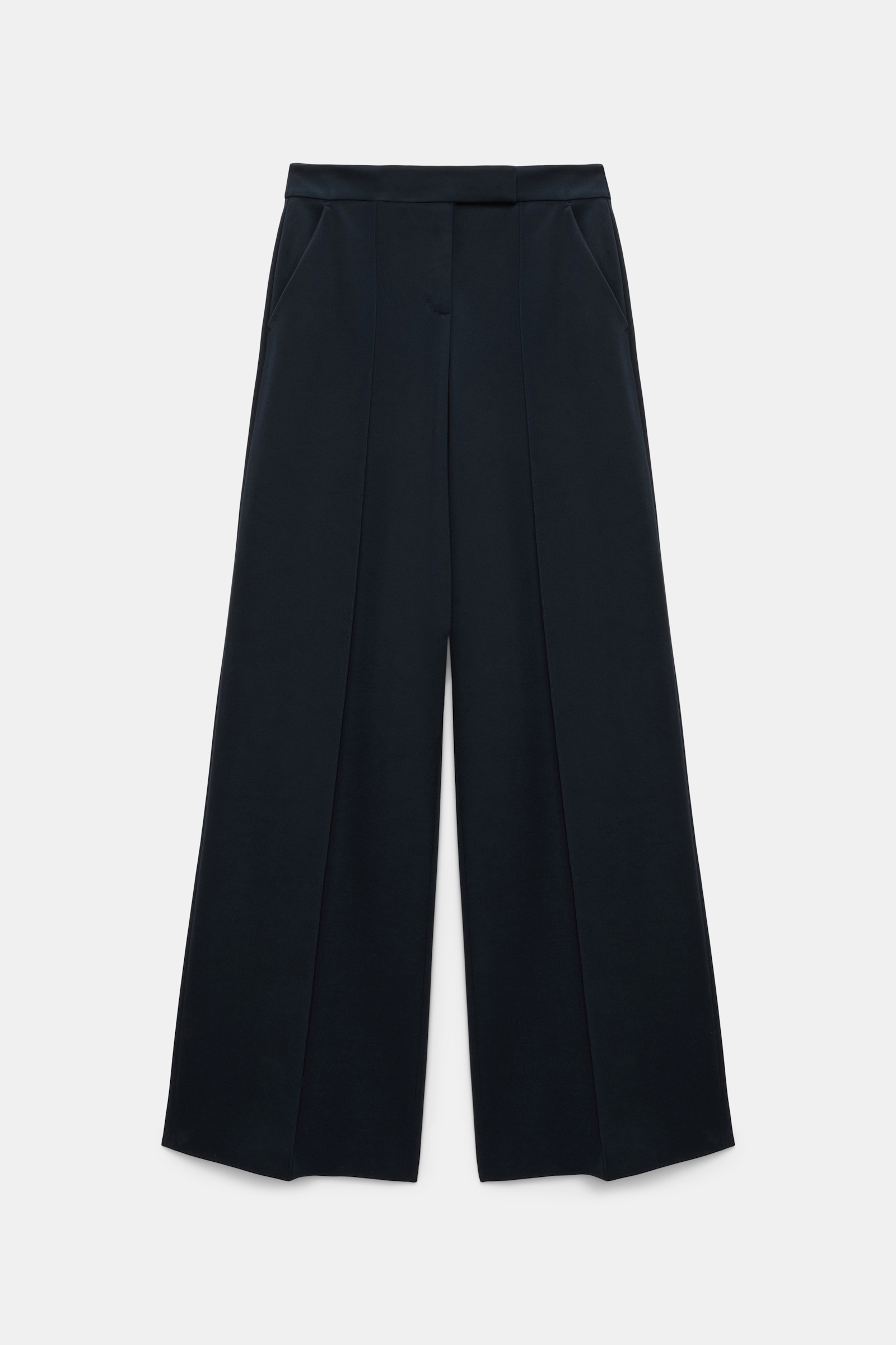 Dorothee Schumacher Hose mit weitem Bein aus Punto Milano dark navy