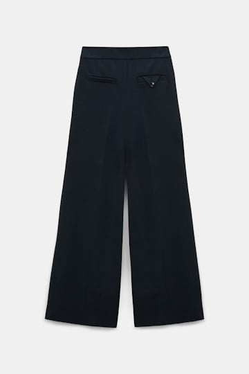 Dorothee Schumacher Hose mit weitem Bein aus Punto Milano dark navy