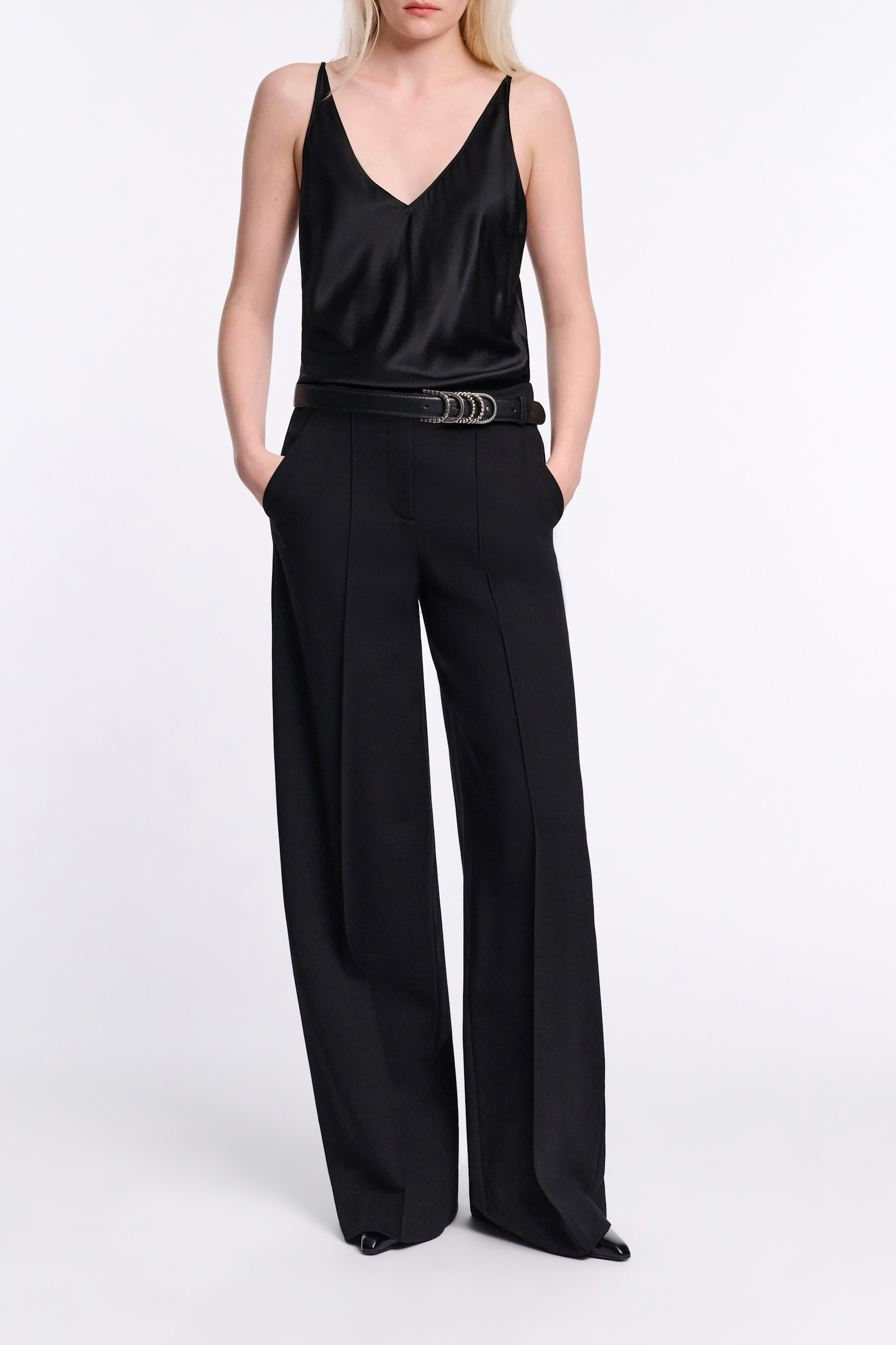 Dorothee Schumacher Wide leg pants in Punto Milano pure black