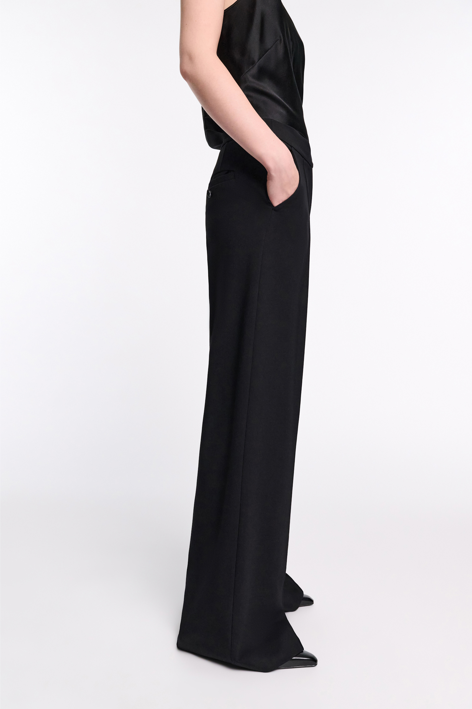Dorothee Schumacher Wide leg pants in Punto Milano pure black