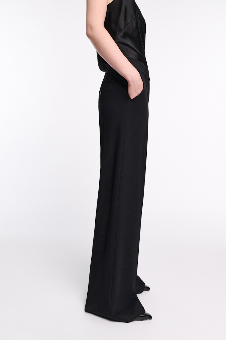 Dorothee Schumacher Wide leg pants in Punto Milano pure black