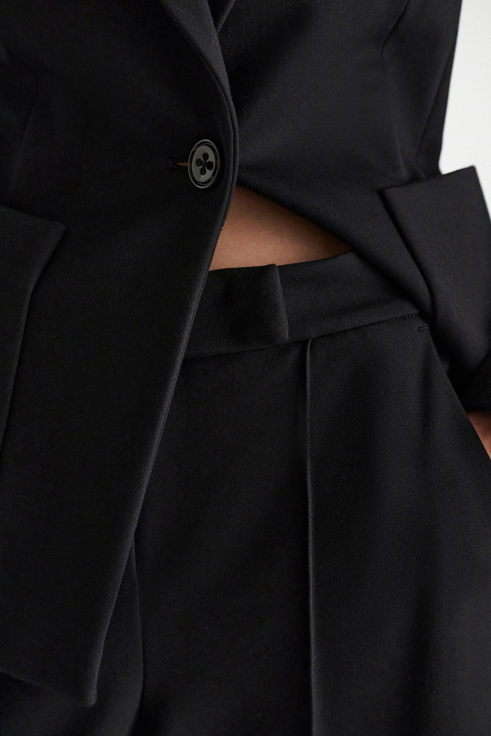 Dorothee Schumacher Hose mit weitem Bein aus Punto Milano pure black