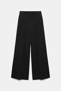 Dorothee Schumacher Hose mit weitem Bein aus Punto Milano pure black