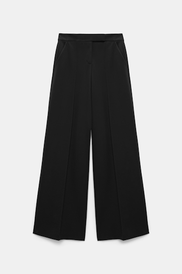 Dorothee Schumacher Hose mit weitem Bein aus Punto Milano pure black