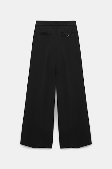 Dorothee Schumacher Hose mit weitem Bein aus Punto Milano pure black
