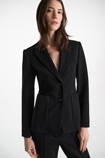 Dorothee Schumacher Blazer aus Punto Milano mit aufgesetzten Taschen pure black