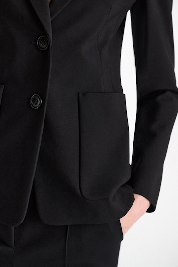 Dorothee Schumacher Blazer aus Punto Milano mit aufgesetzten Taschen pure black