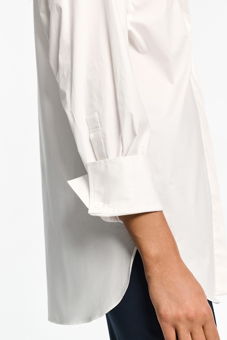 Dorothee Schumacher Relaxed fit stretch cotton poplin shirt pure white