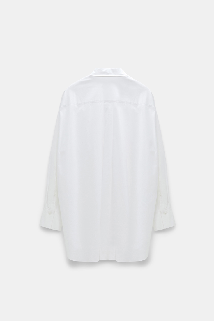 Dorothee Schumacher Relaxed fit stretch cotton poplin shirt pure white