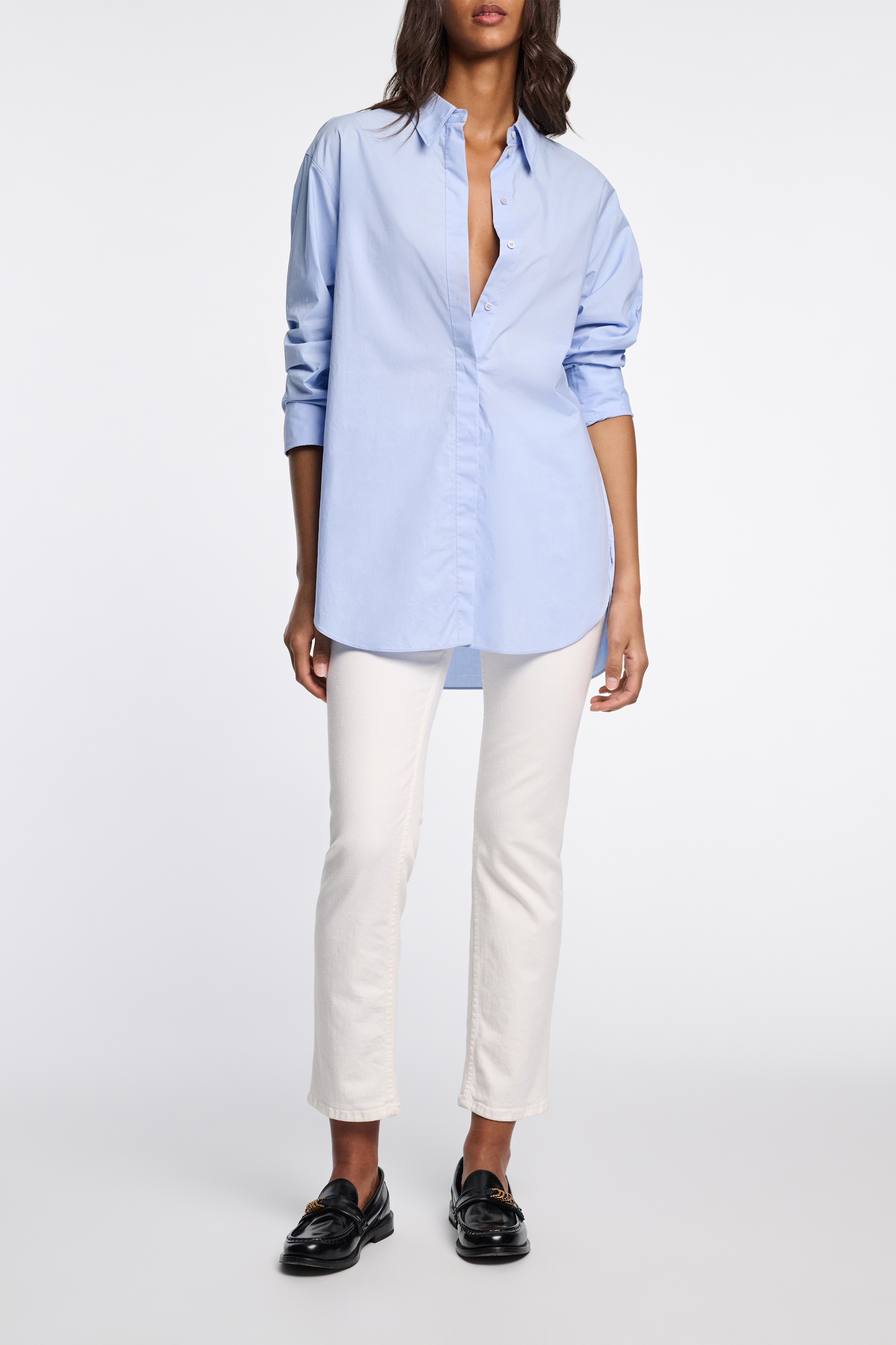 Dorothee Schumacher RELAXED POPLIN BLOUSE soft blue