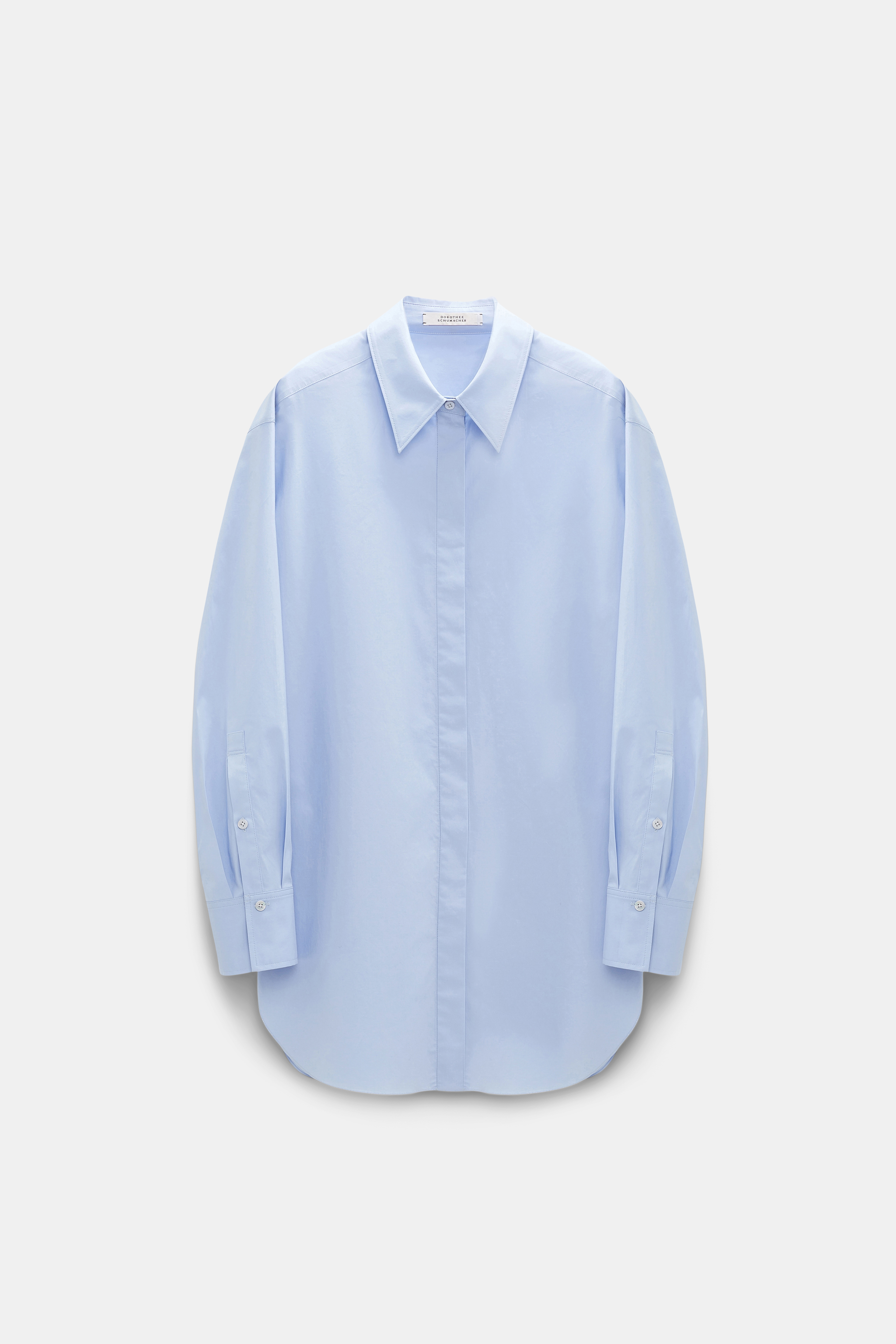 Dorothee Schumacher Poplin Power Blouse In Blue