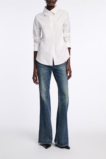 Dorothee Schumacher Baumwoll-Popeline Bluse pure white