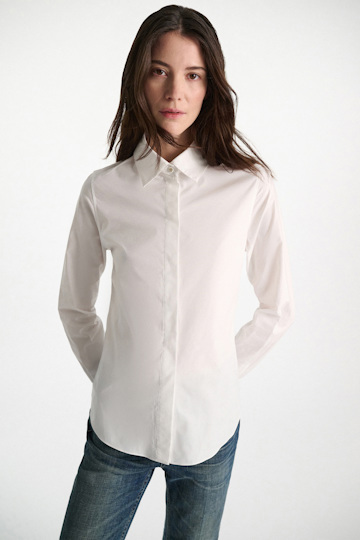 Dorothee Schumacher Baumwoll-Popeline Bluse pure white