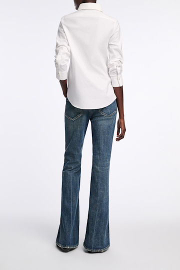 Dorothee Schumacher Baumwoll-Popeline Bluse pure white