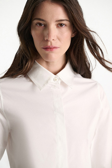 Dorothee Schumacher Baumwoll-Popeline Bluse pure white