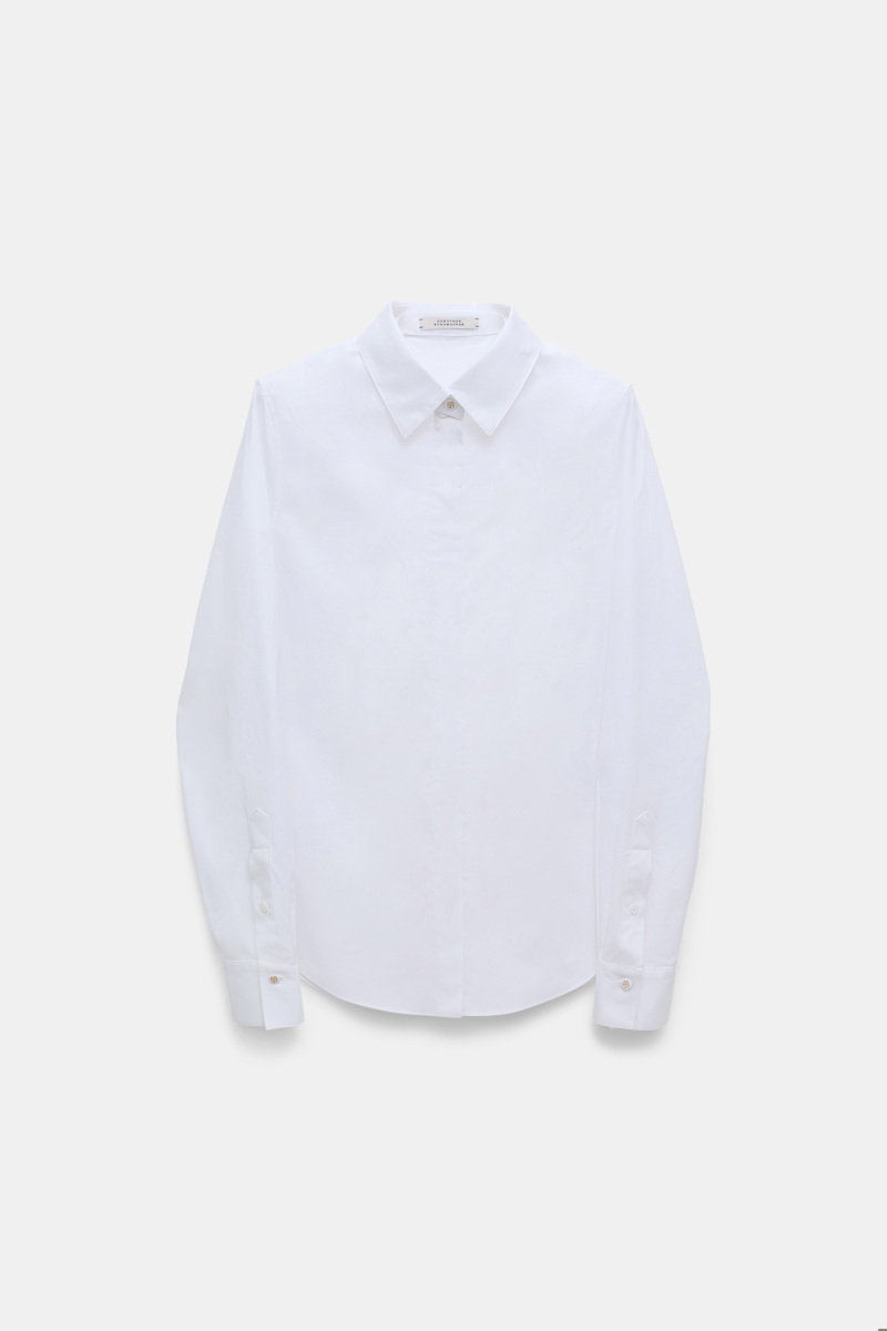 Dorothee Schumacher Women's White Cotton-Poplin Blouse Xxs