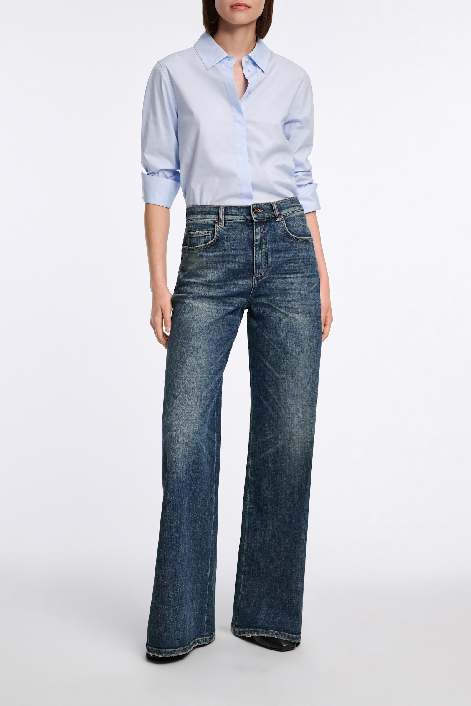 Dorothee Schumacher Cotton-poplin blouse ice sky