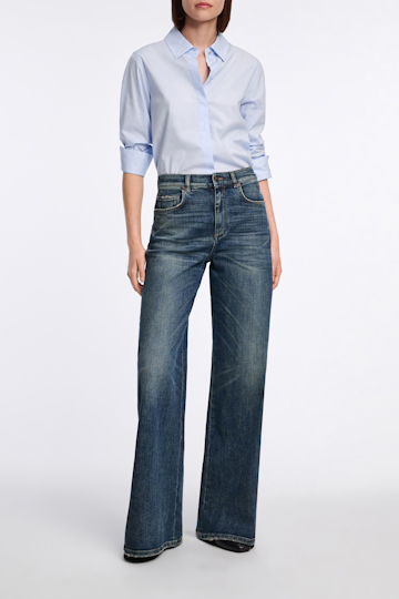 Dorothee Schumacher Baumwoll-Popeline Bluse ice sky