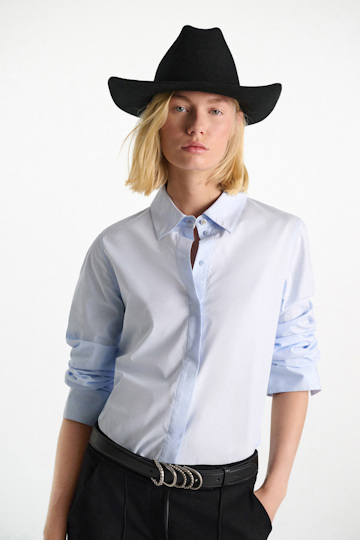 Dorothee Schumacher Baumwoll-Popeline Bluse ice sky