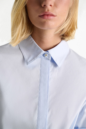 Dorothee Schumacher Baumwoll-Popeline Bluse ice sky