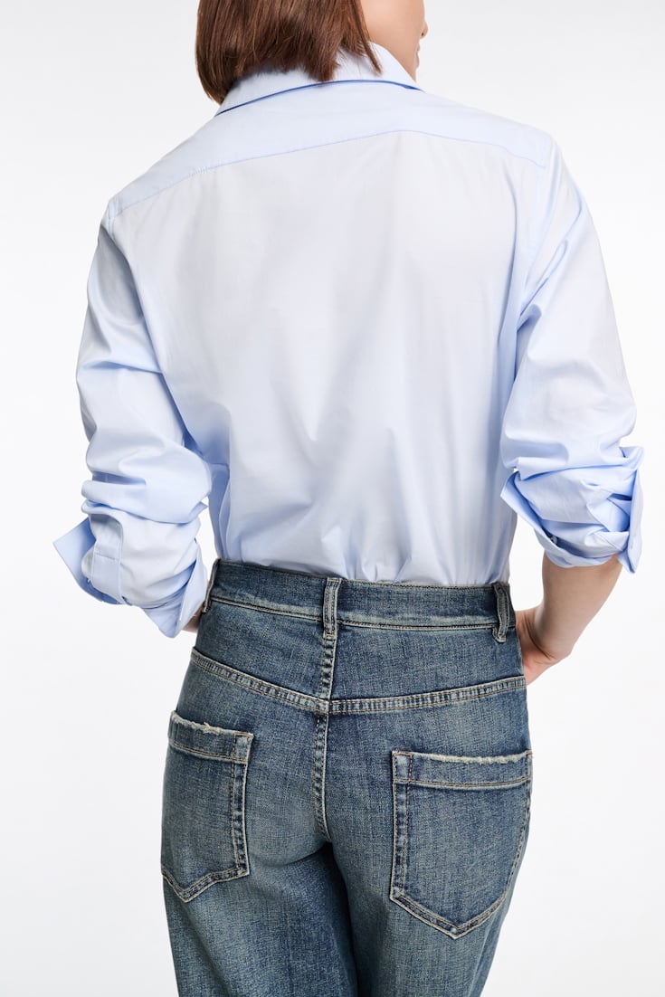 Dorothee Schumacher Cotton-poplin blouse ice sky