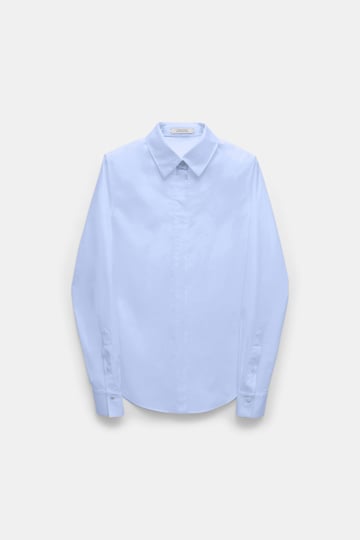 Dorothee Schumacher Baumwoll-Popeline Bluse ice sky