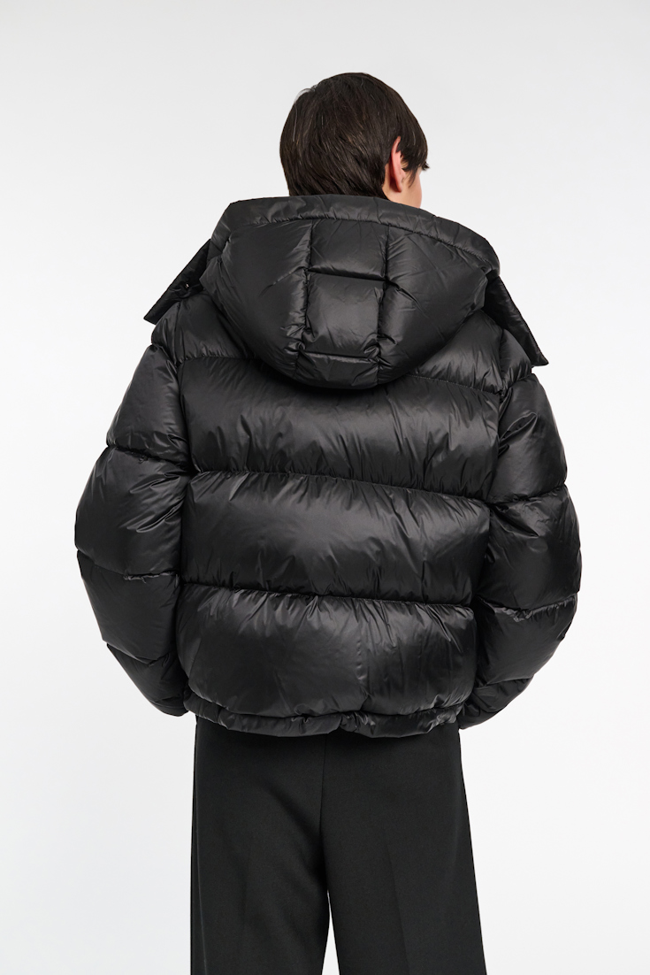 Dorothee Schumacher Quilted nylon down jacket pure black