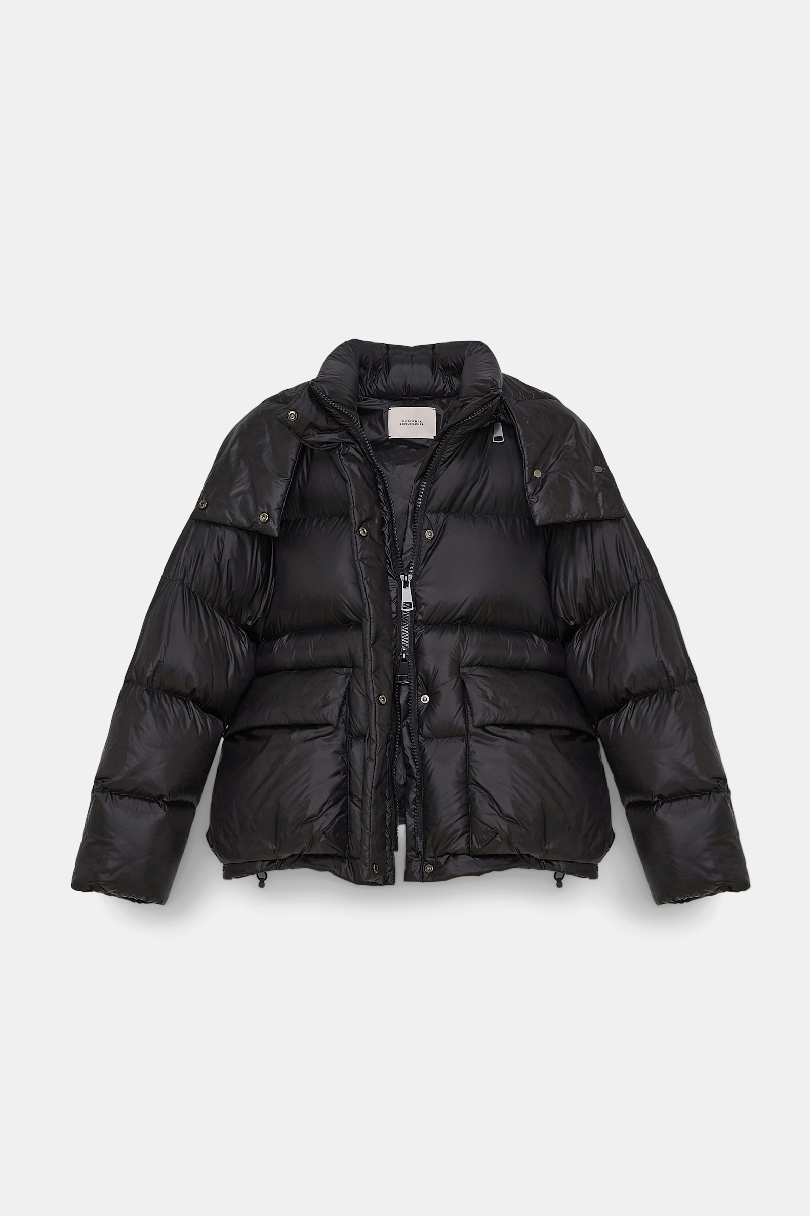 Dorothee Schumacher Quilted nylon down jacket pure black